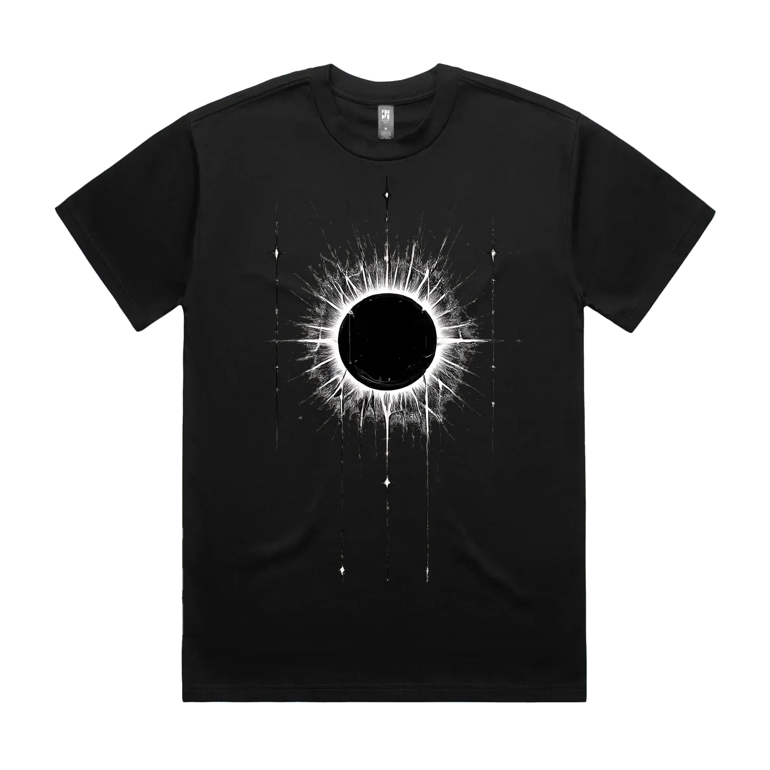 Black front flat lay