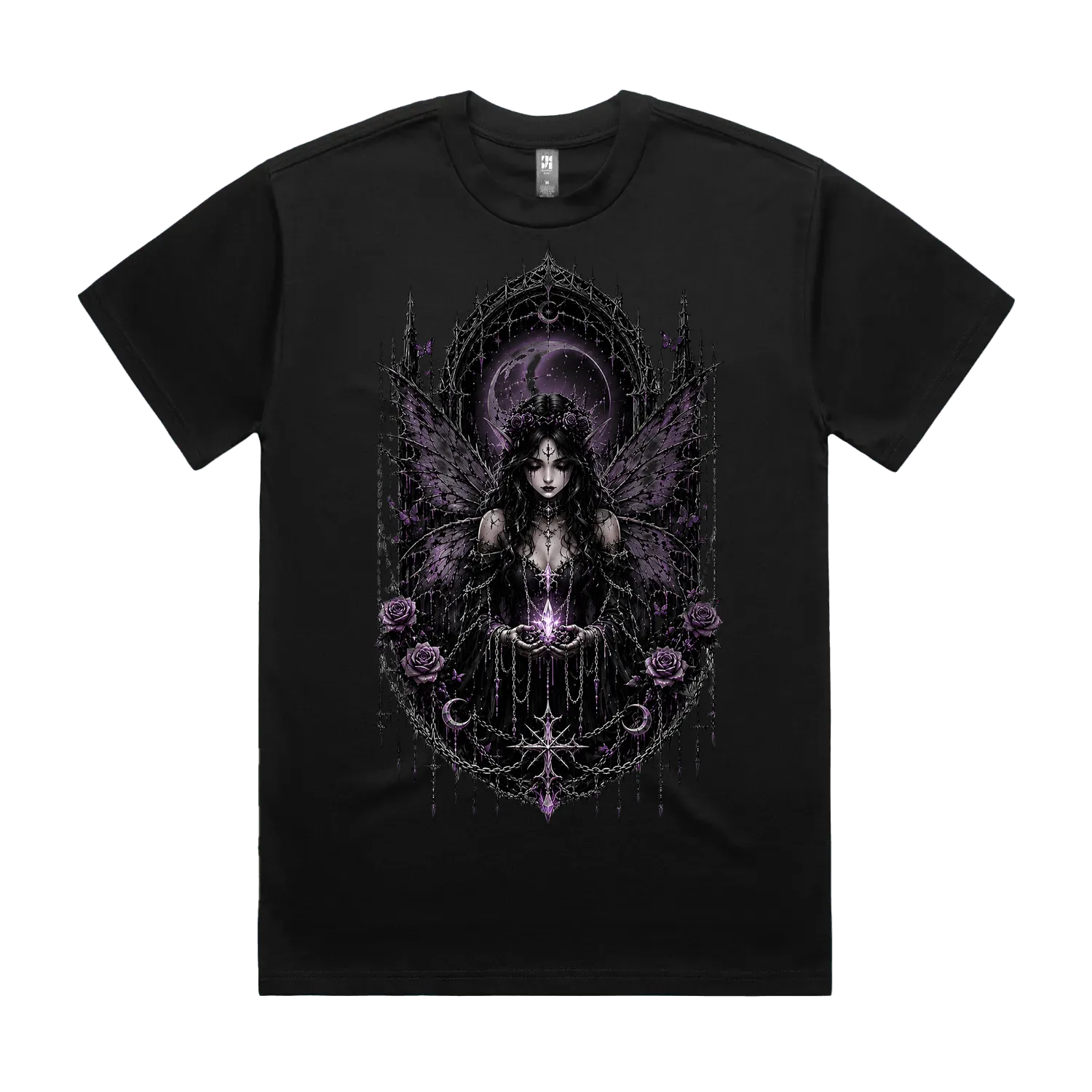 Black front flat lay