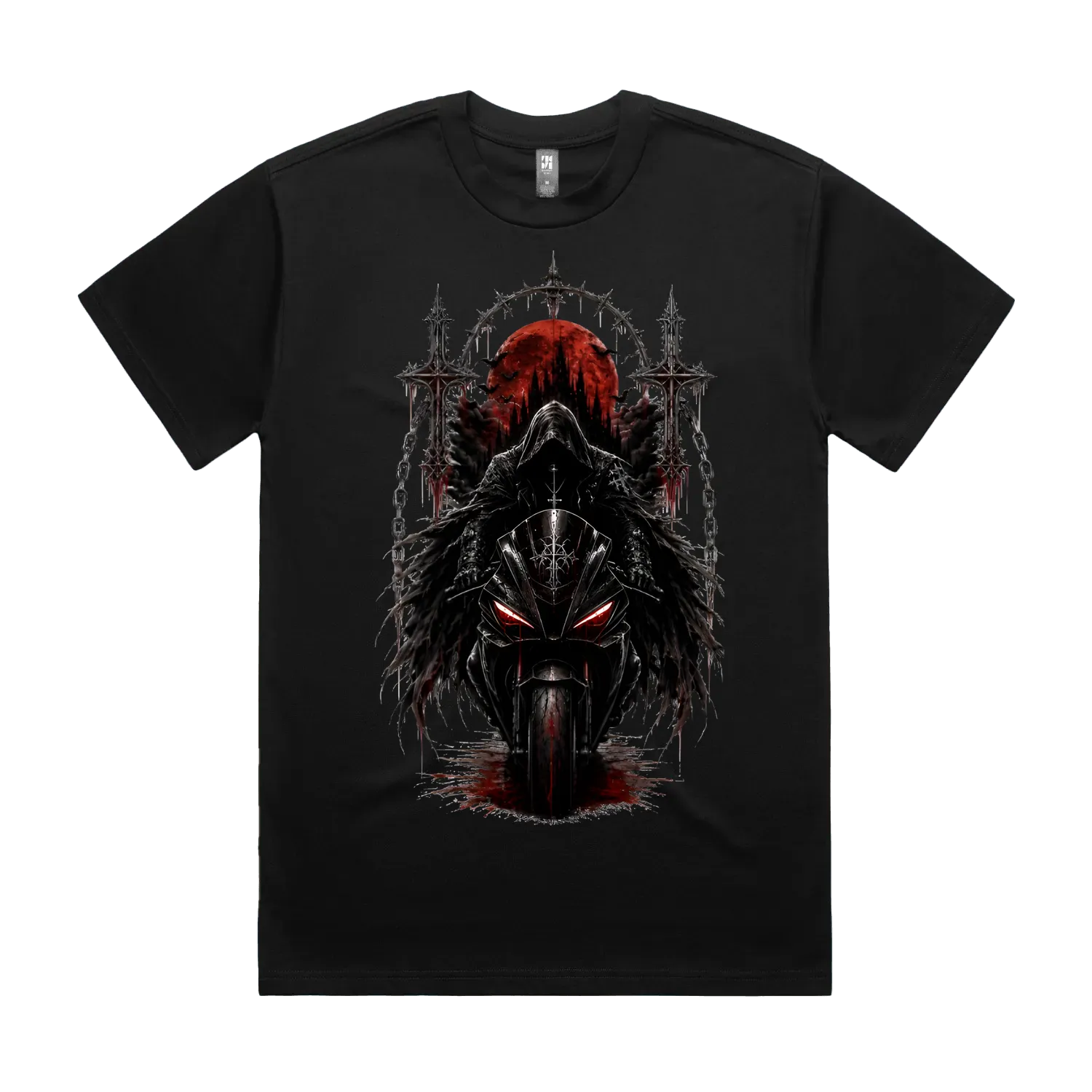 Black front flat lay
