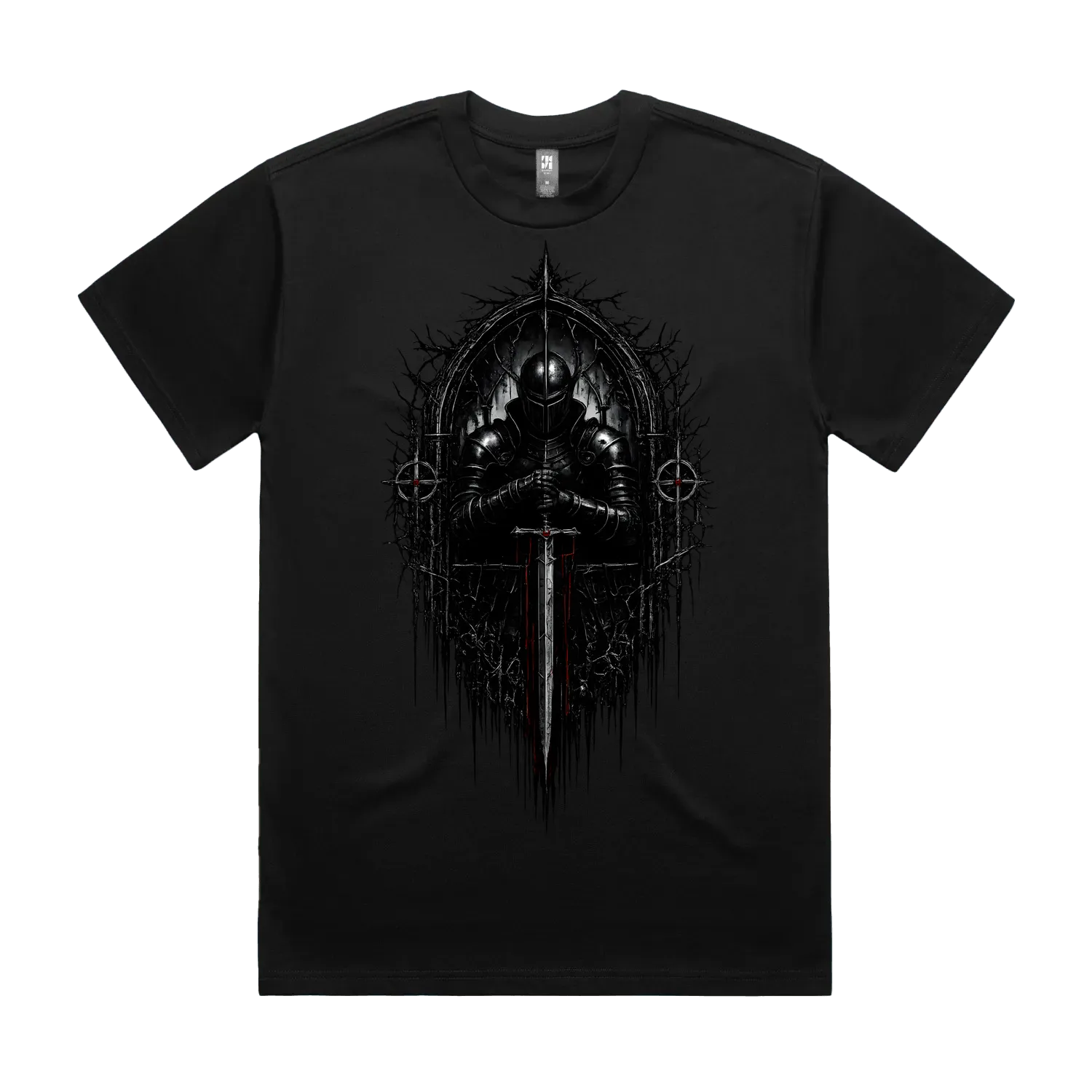 Black front flat lay